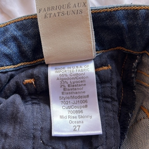 Joie Jeans Mid-Rise Skinny Size 27 - Picture 7 of 10